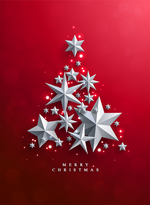 1 Red-christmas-backgroung-with-paper-stars-vector-03